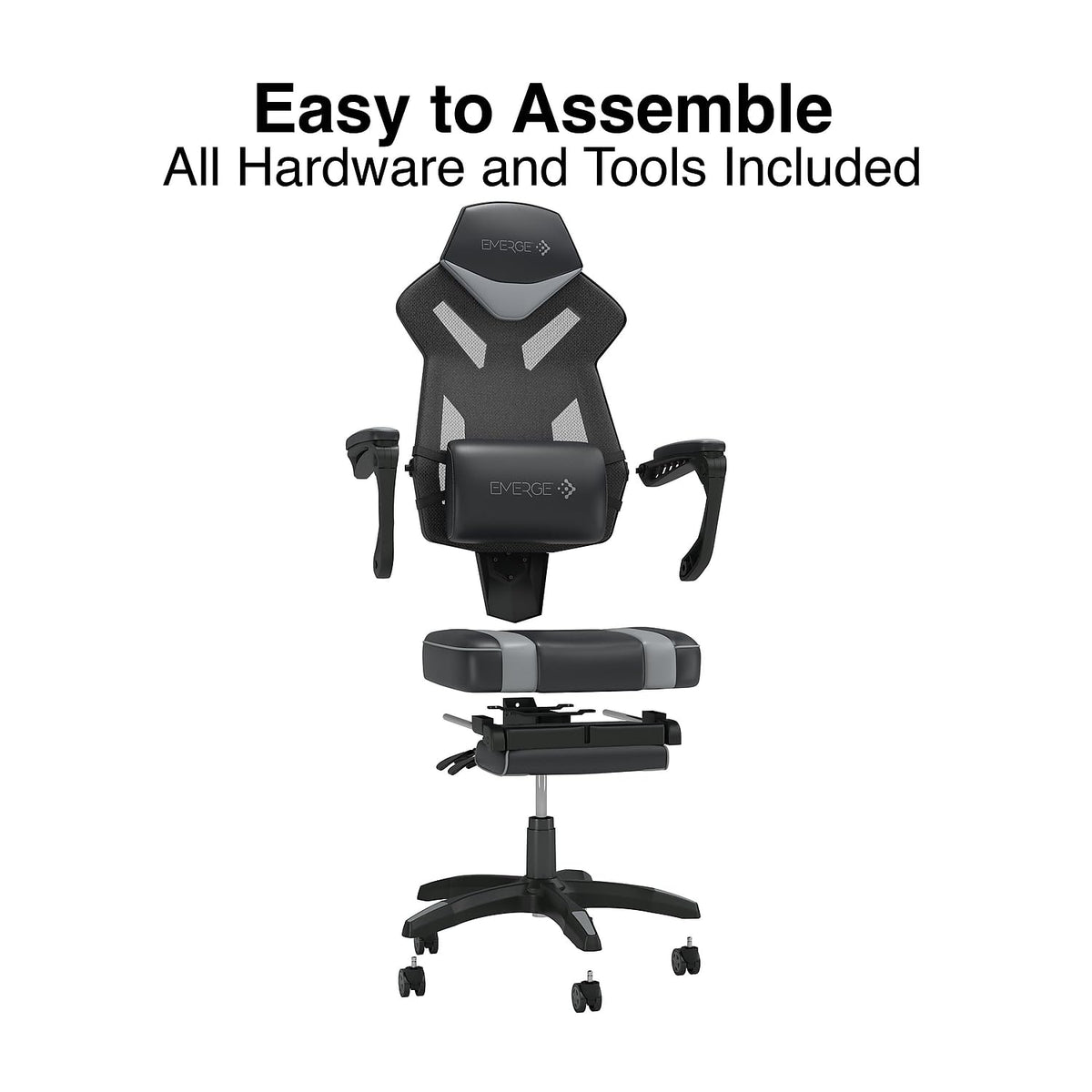 Black & Gray Reclining Gaming Chair