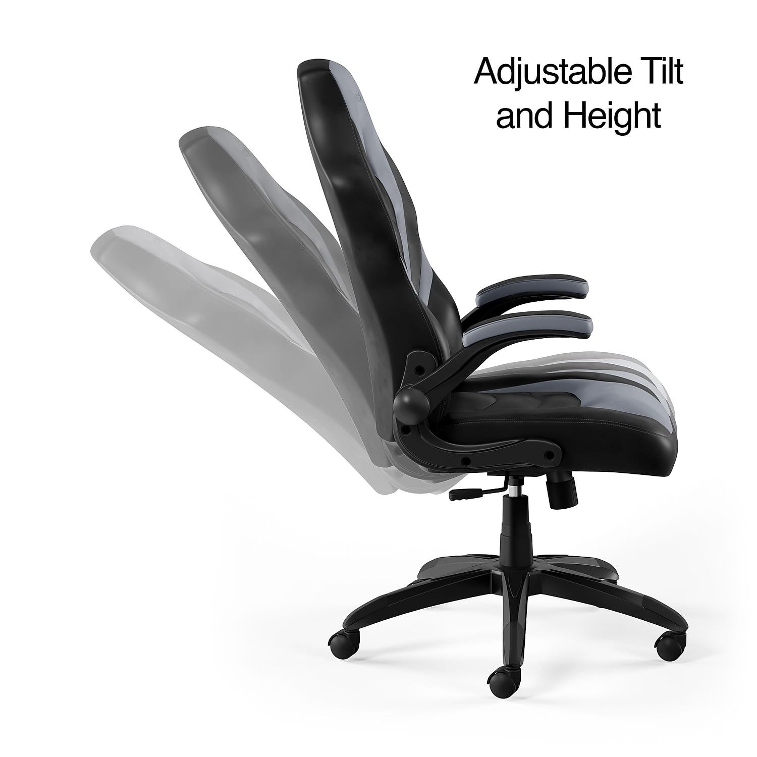 Ergonomic Gaming Chair with Adjustable Height & Flip-Up Armrests