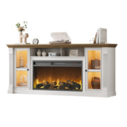 70" Farmhouse Fireplace TV Stand with 36" Electric Fireplace