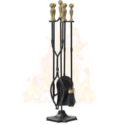 Brass Handle Fireplace Tool Set