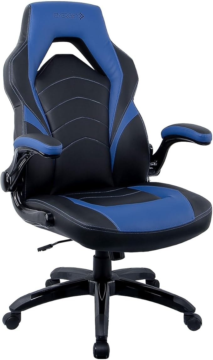 Ergonomic Gaming Chair with Adjustable Height & Flip-Up Armrests