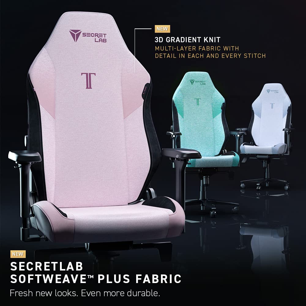 Secretlab Titan Evo Plush Pink Gaming Chair - Small, Fabric, Pink