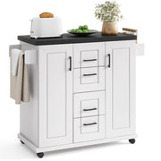 Rolling Kitchen Island Cart with Storage