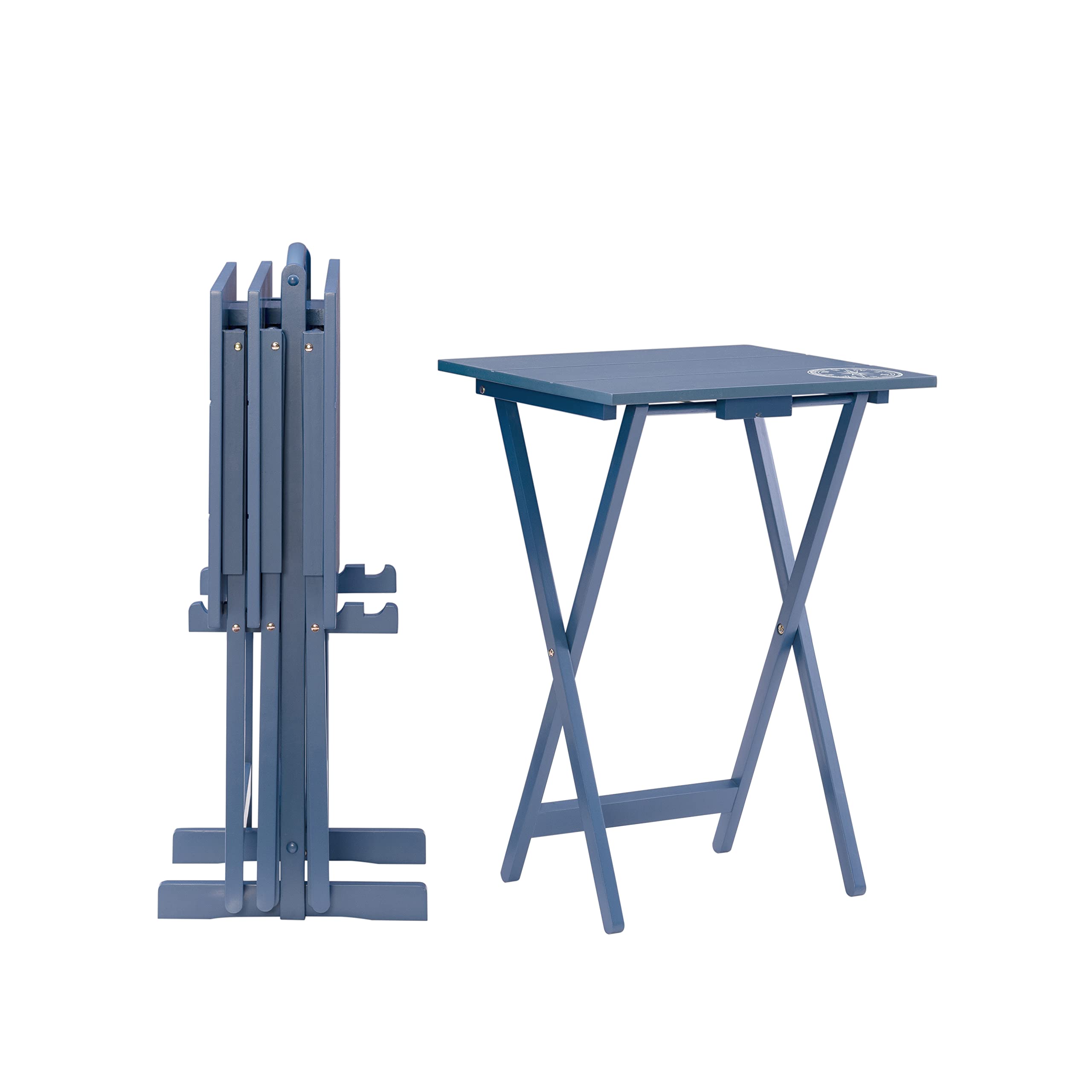 Folding Tray Table Set of 4 with Storage Stand