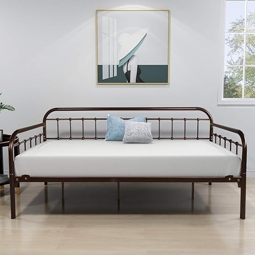 Twin Metal Daybed Frame with Heavy Duty Slats