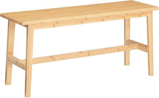 Bamboo Dining Bench – Farmhouse Style, 39.3"