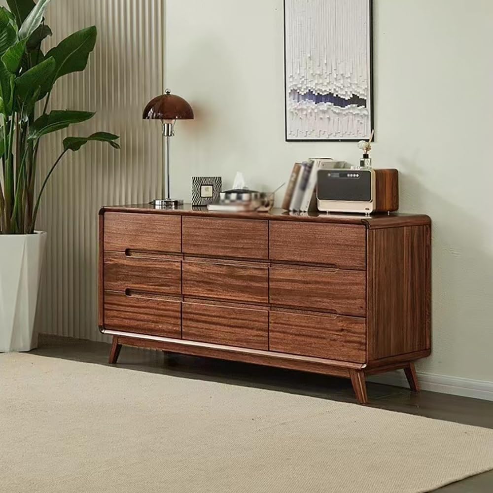 HEAIQI Sideboard Kitchen Cupboard 160x45x75cm Solid Wood Entrance Table, Bedroom Drawer Storage Furniture, Suitable for Home and Hotel Cupboard Bar Cabinet
