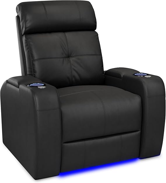 Power Recliner Home Theater Seating – Italian Nappa Leather