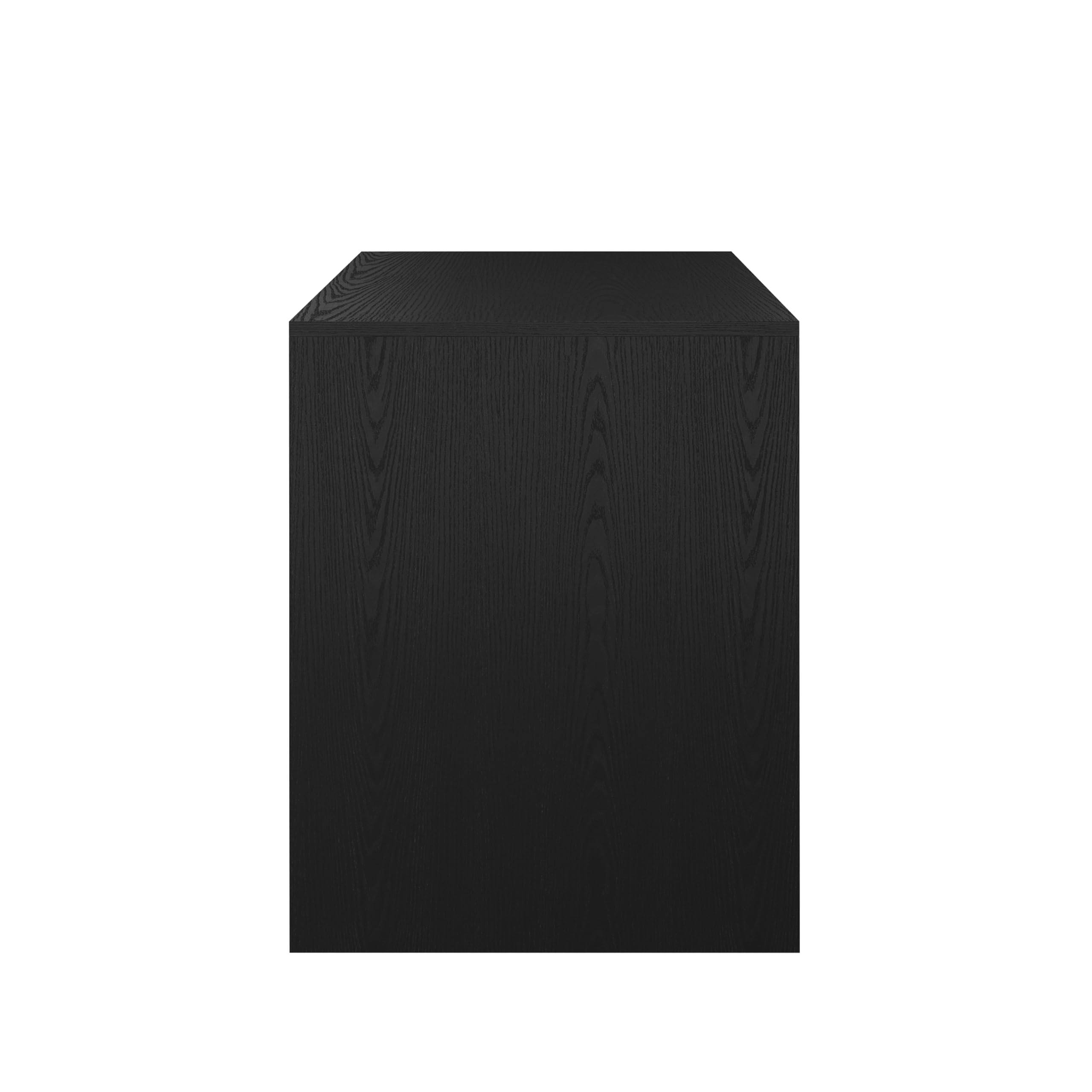 Martha Stewart Kayden Home Office Modular Desk with 2 Drawers in Black with Oil Rubbed Bronze Hardware