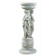 Design Toscano KY992 Chatsworth Manor Neoclassical Pedestal Column Plant Stand, Antique Stone