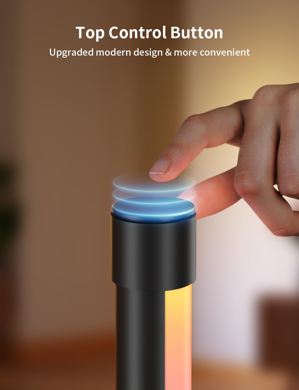 RGB Corner Floor Lamp with Music Sync & Voice Control