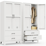 Metal Wardrobe with Drawers