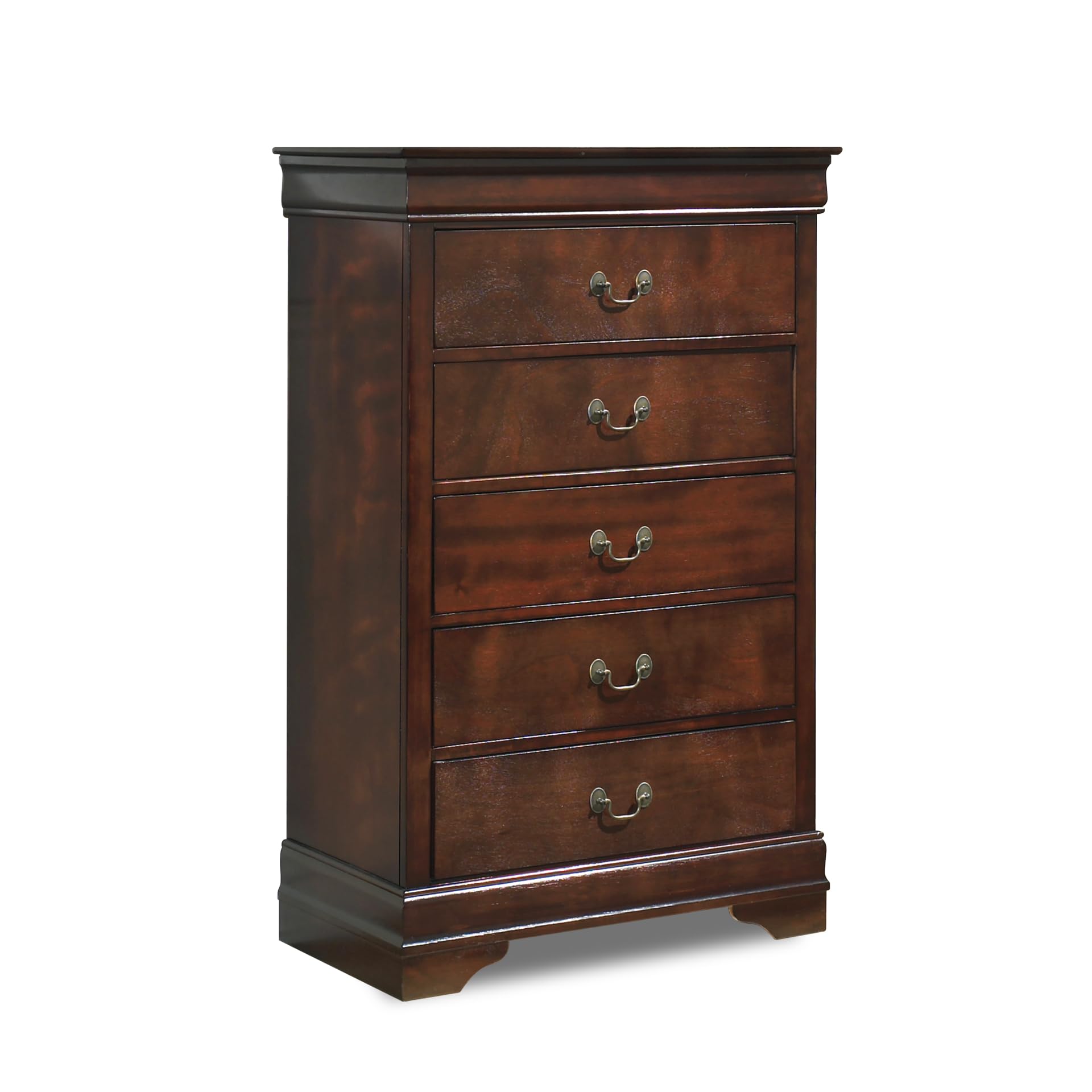 Signature Design by Ashley Alisdair Traditional 5 Drawer Chest of Drawers, Dark Brown