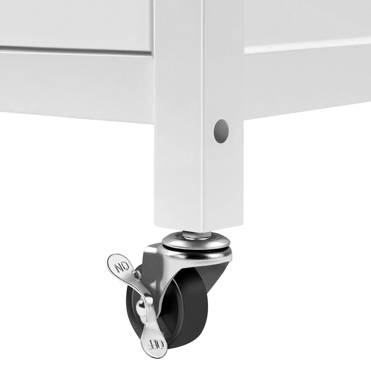 White Rolling Kitchen Island Cart