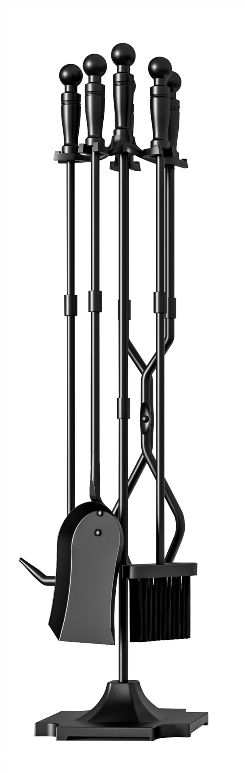 Fire Beauty Cast Iron 5 Piece Fireplace Tools Set and Hearth Accessories
