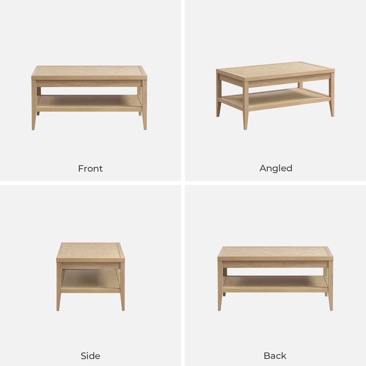 SICOTAS Rattan Coffee Table for Living Room