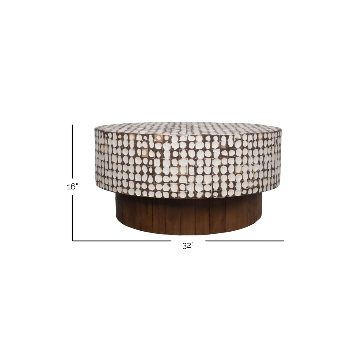 White Round Pedestal Coffee Table