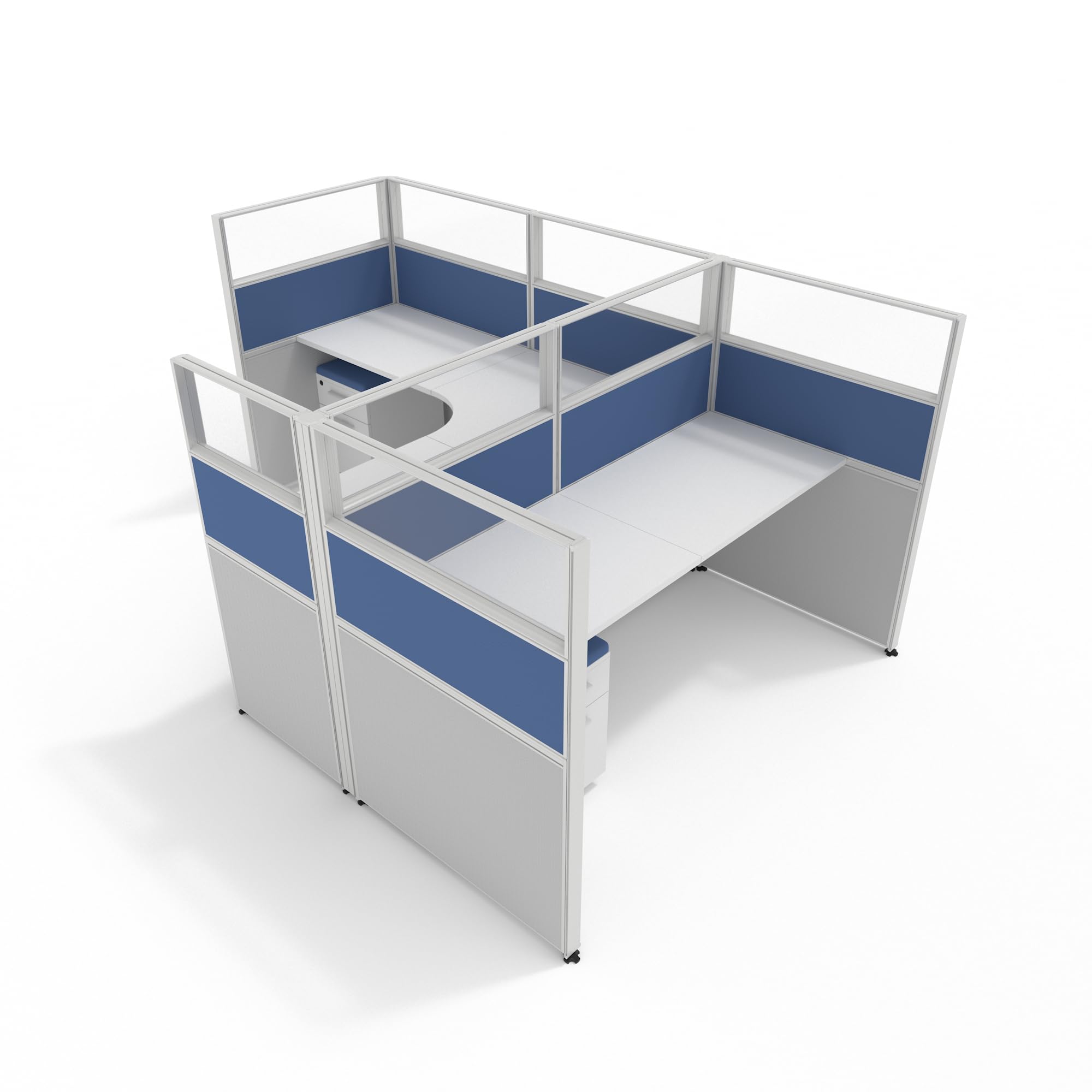 Modular Office Cubicle Kit – 7 Layout Options