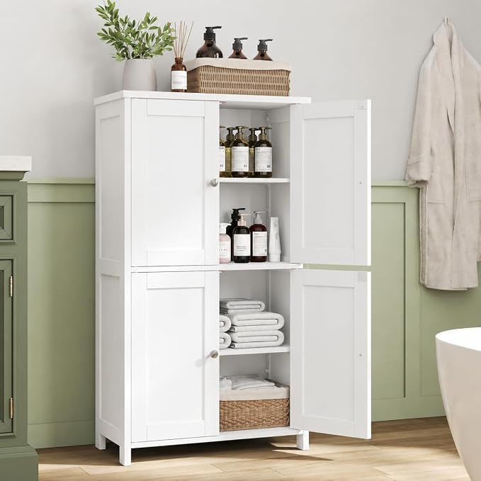 4-Door Bathroom Storage Cabinet