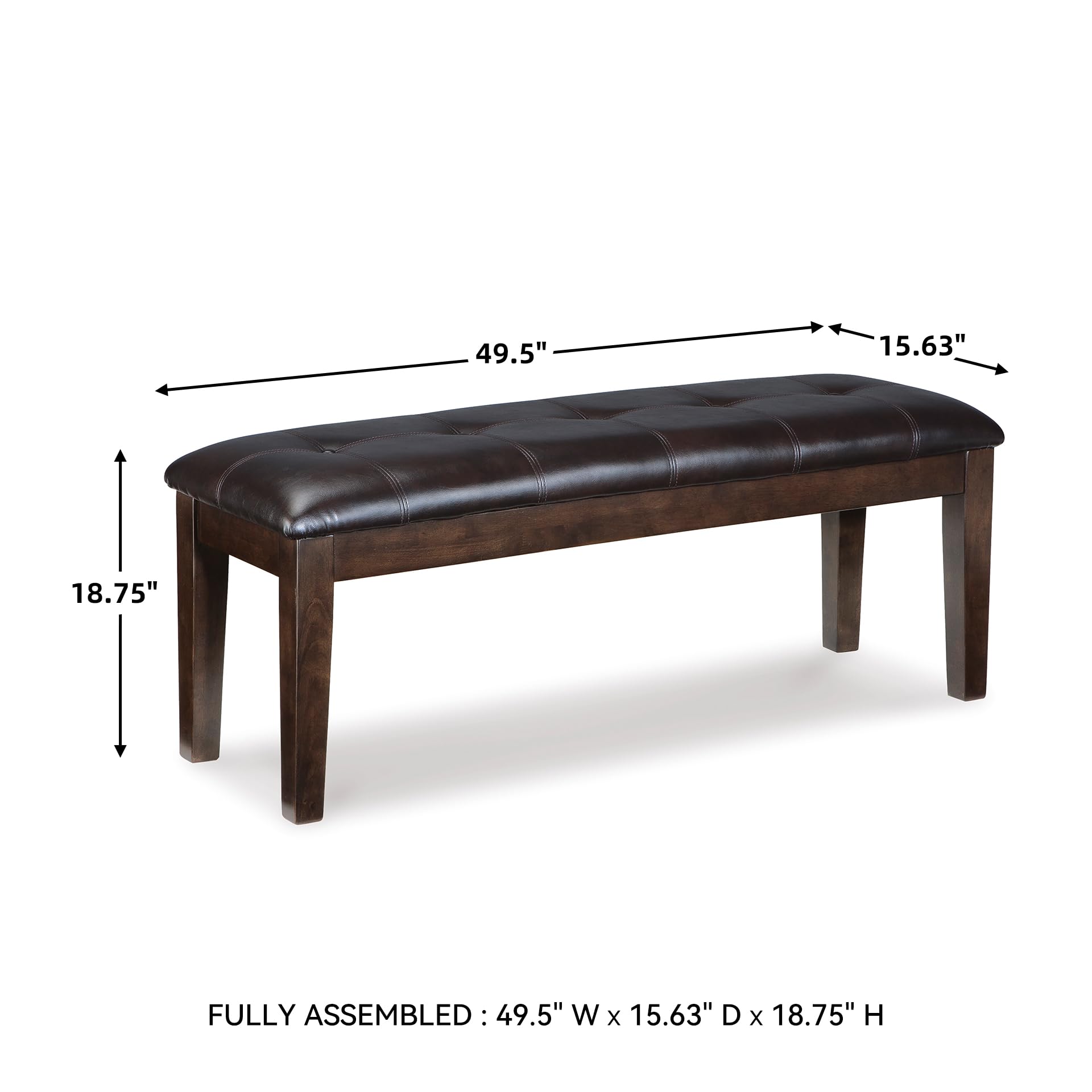 Upholstered Dining Room Bench with Button Tufting