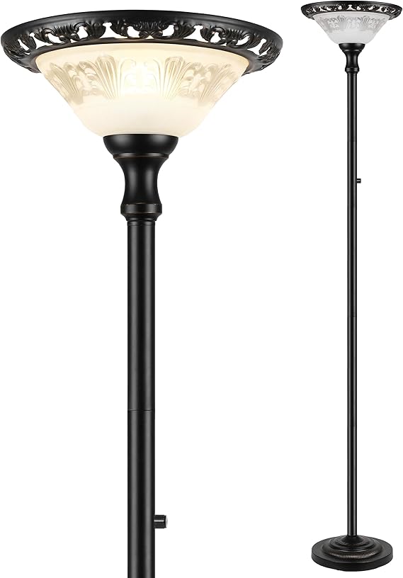 Victorian Dual-Head Floor Lamp with Reading Light