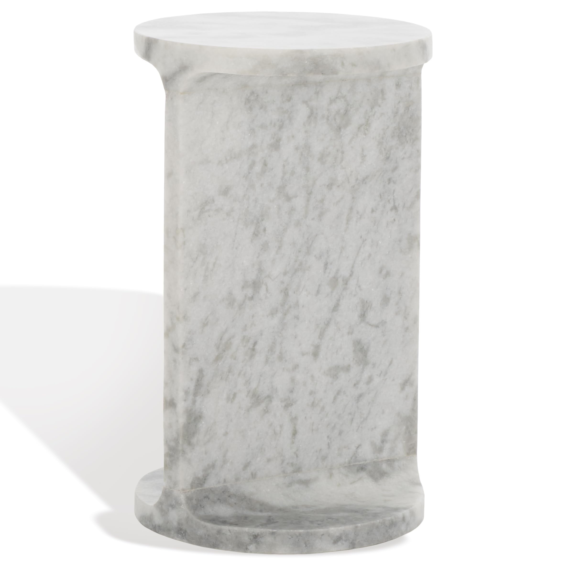 SAFAVIEH Couture Collection Melinda White Marble Accent C-Table (Fully Assembled)