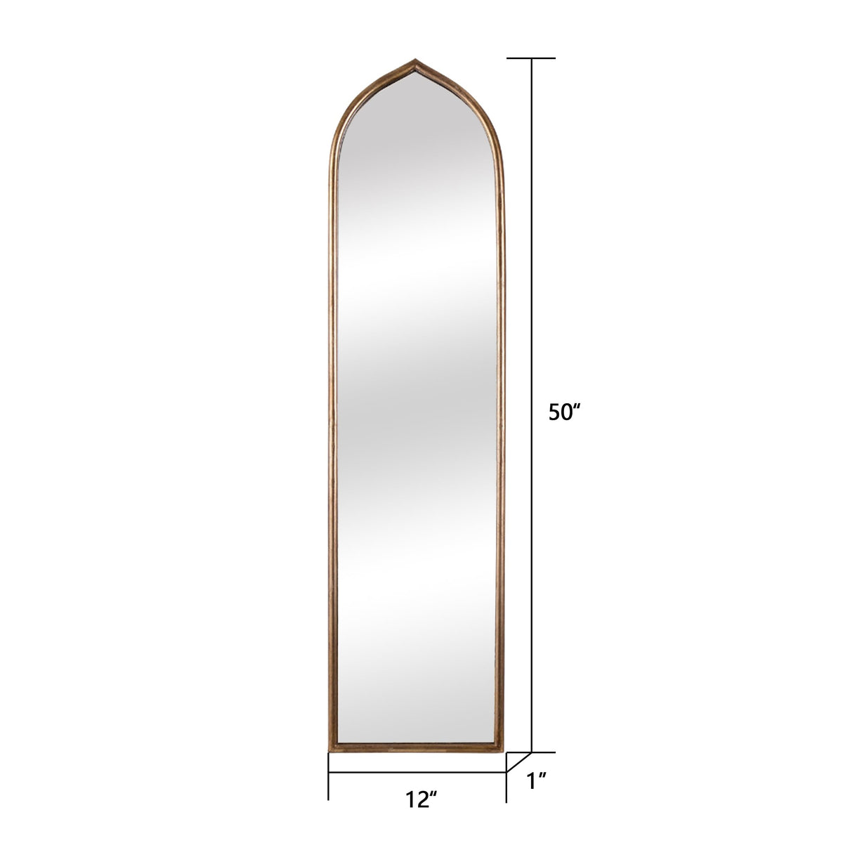 Gold Arched Wall Mirror