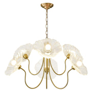 6-Light Floral Glass Chandelier