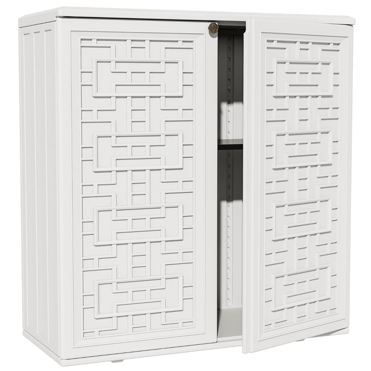 White Outdoor Storage Cabinet