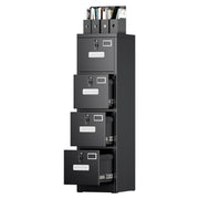 4-Drawer Metal File Cabinet with Lock & Name Card Slots