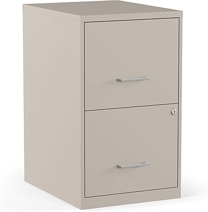2-Drawer Vertical File Cabinet, Letter Size, Lockable