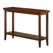 Espresso Console Table with Shelf