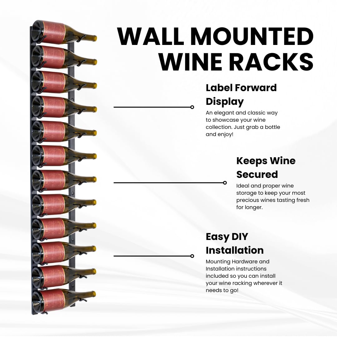 Wall-Mounted Metal Wine Rack