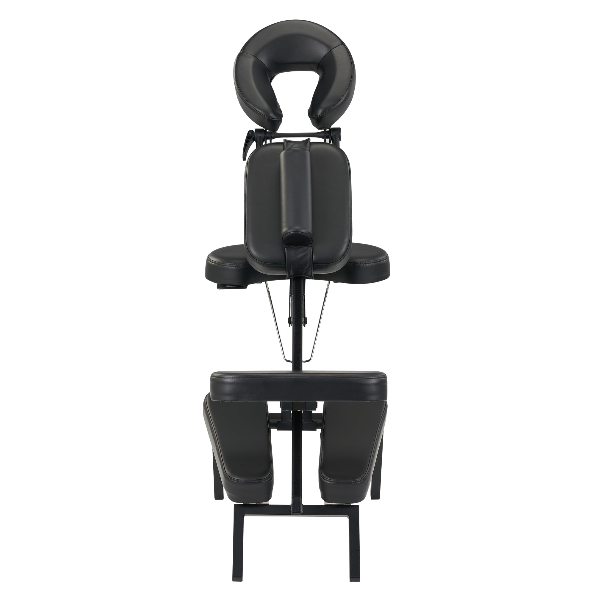 Master Massage Apollo Extra Large Size Portable Massage Chair-Lightweight Aluminum Tattoo Foldable-Sitting Posture Folding Massage Chair-with Larger Cushions and Wheels Bag-in Black