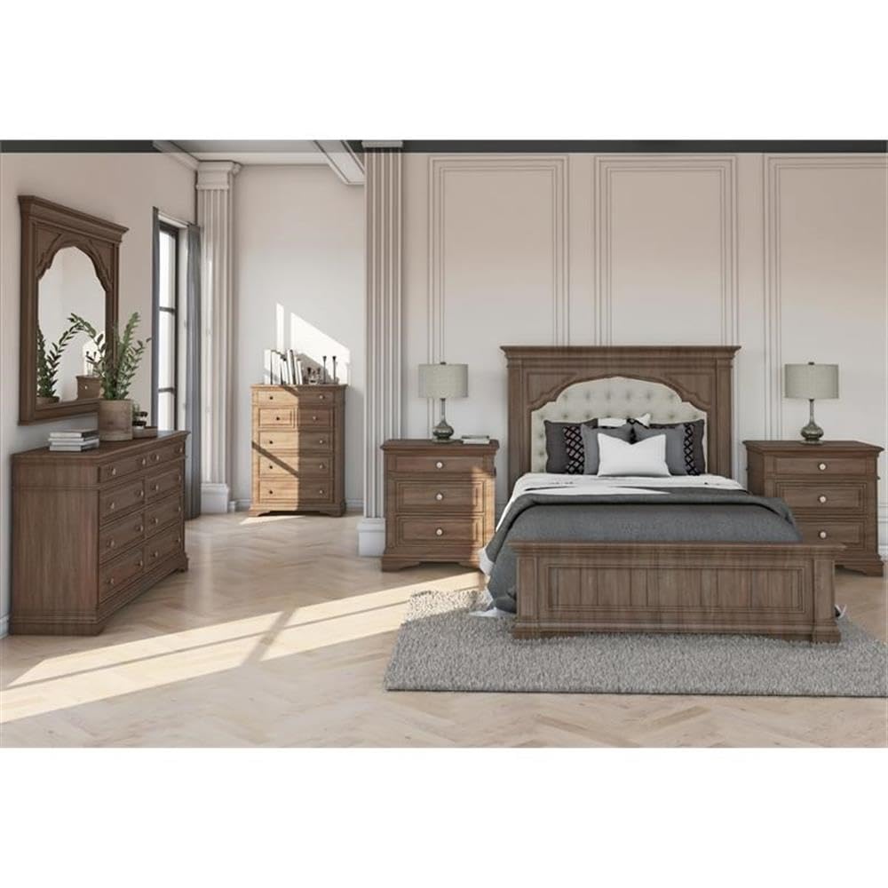 Highland Park King Panel Bed – Distressed Driftwood