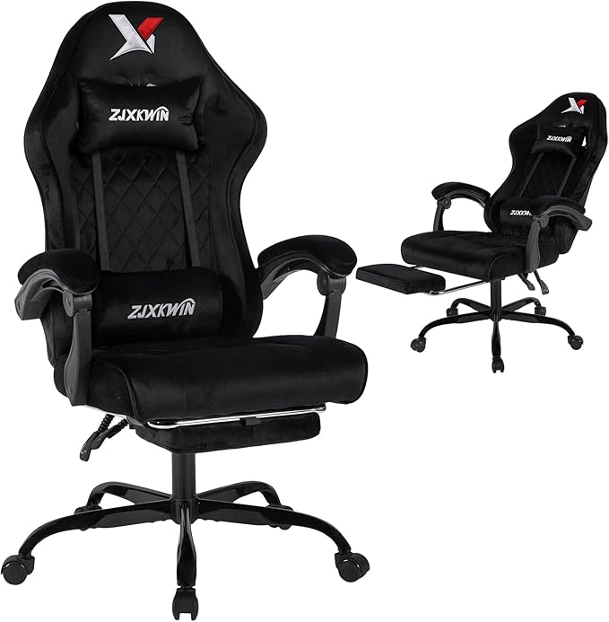 Ergonomic High-Back Gaming Chair with Footrest & Lumbar Support