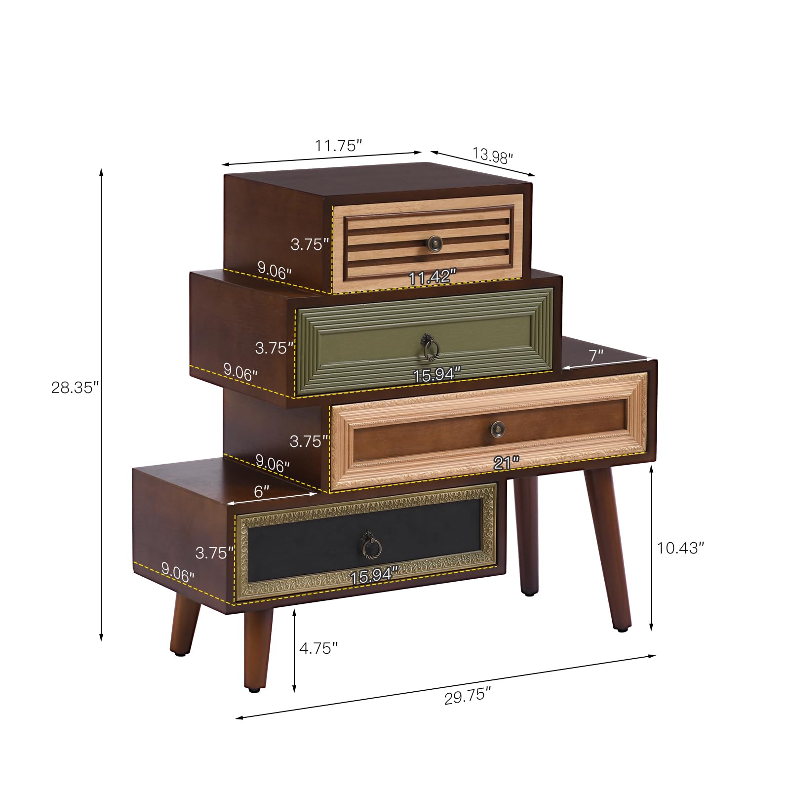 Vintage Accent Chest with Drawers