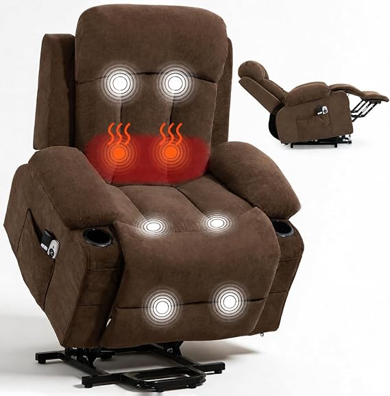 Power Lift Recliner Chair with Massage & Heat