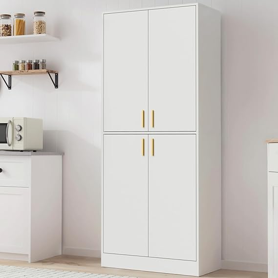 Tall Storage Cabinet with Doors and Shelves