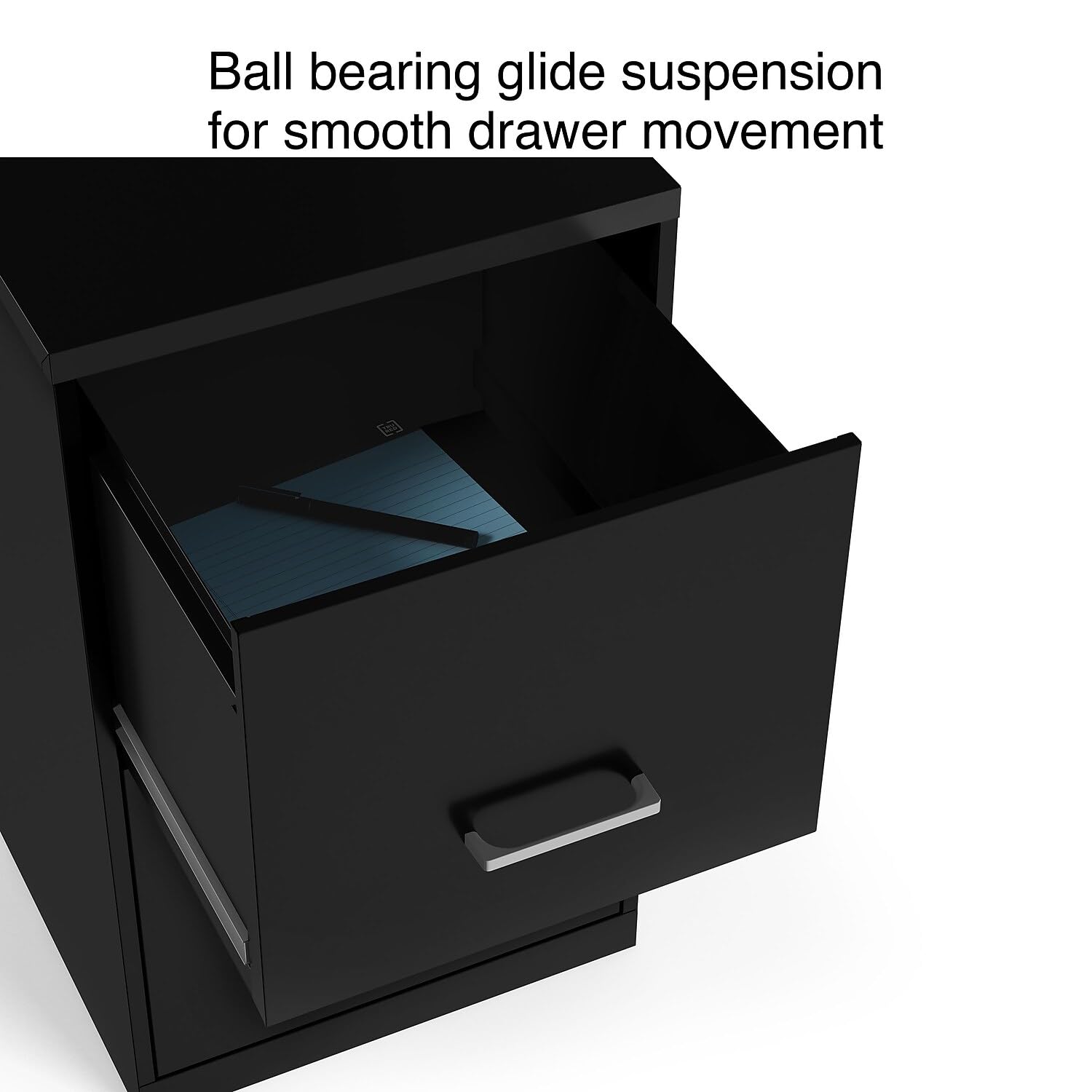 2-Drawer Vertical File Cabinet, Letter Size, Lockable