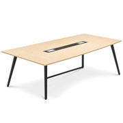 DWVO 8FT Meeting Table, 90-Inch Boat Shape, Outlets