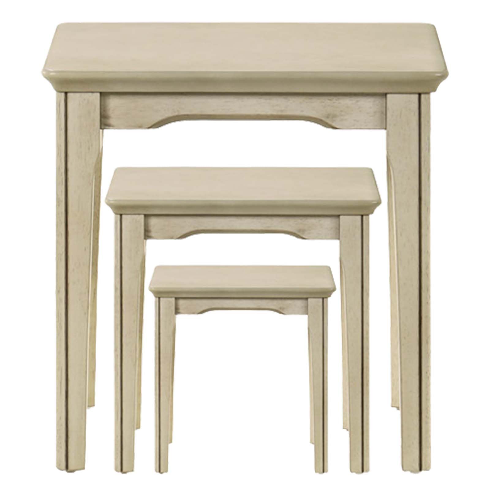 Solid Wood Nesting Side Tables, Set of 3