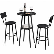 Round Bar Table and Stools Set