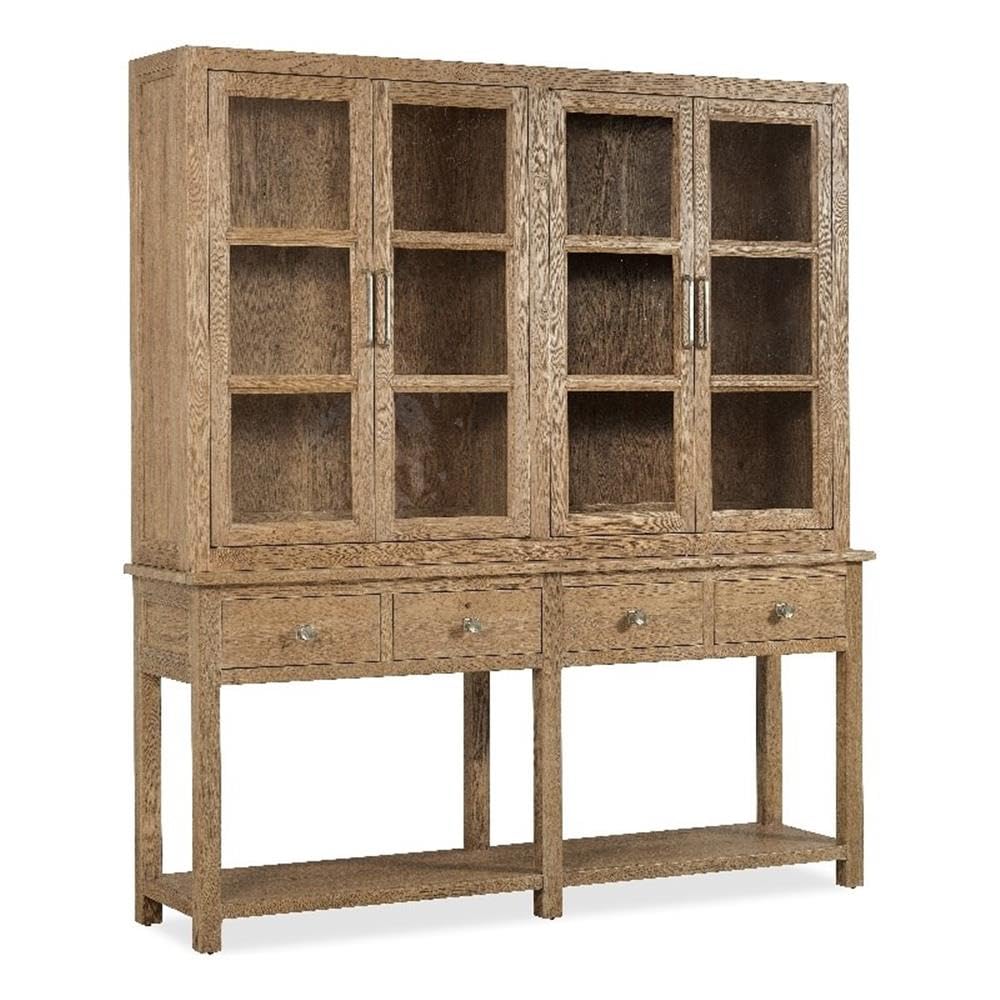 Hooker Driftwood Display Sideboard in Light Brown Wood Furniture