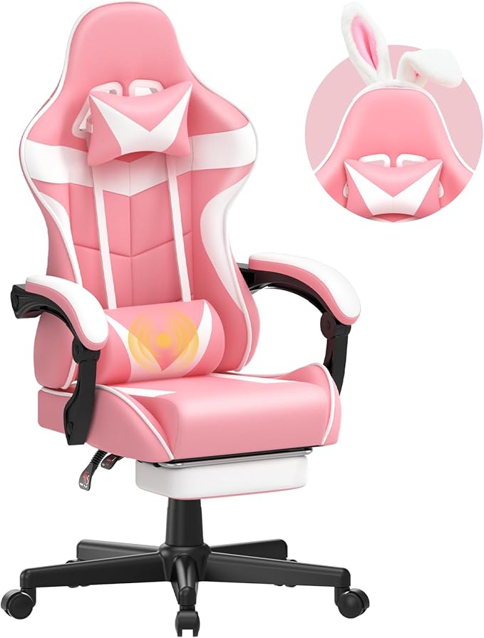 Gaming Chair with Footrest & Lumbar Support
