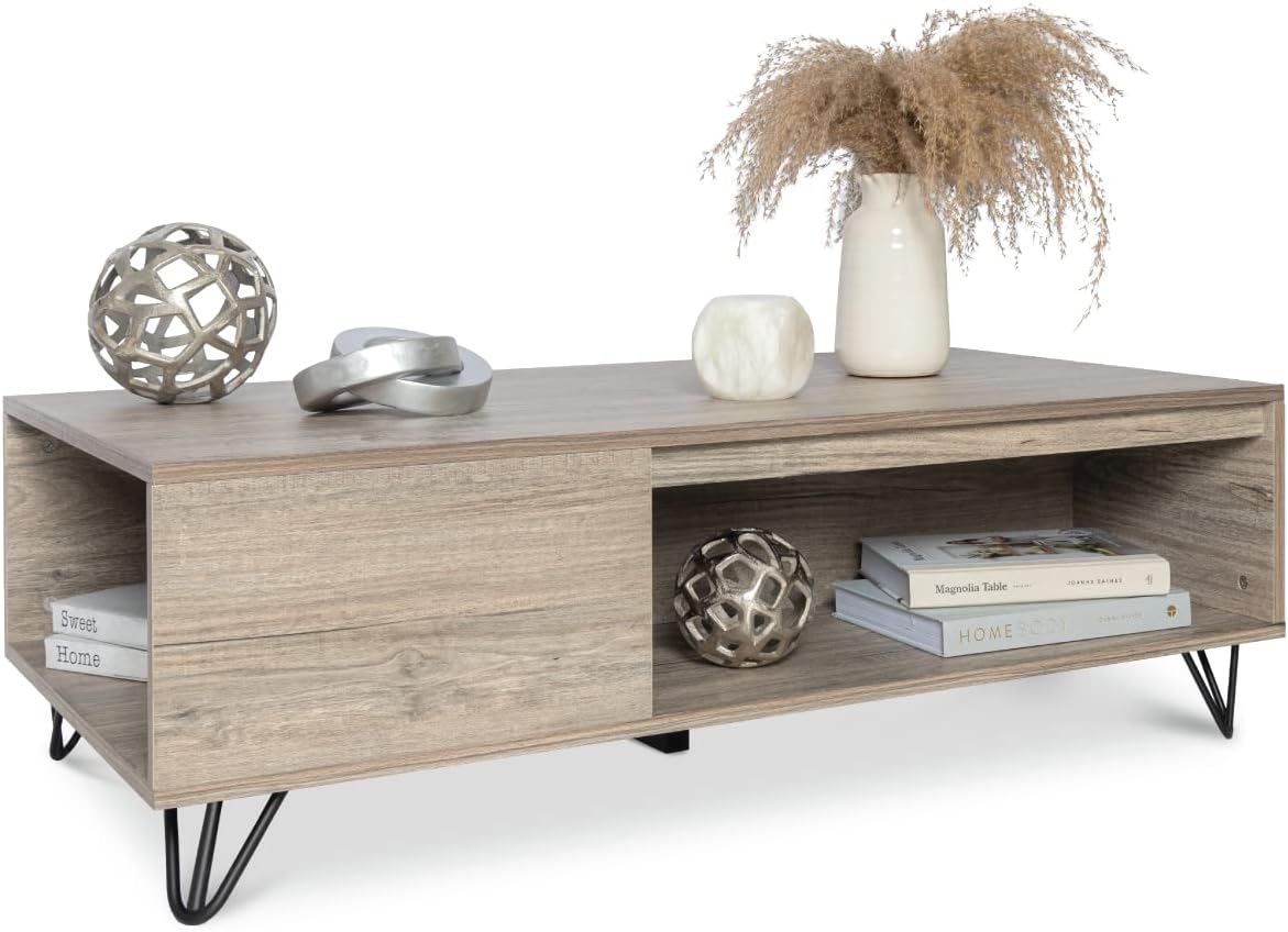 Modern Farmhouse Coffee Table with Storage