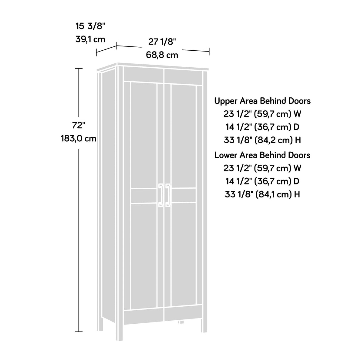 Two-Door Maple Storage Cabinet