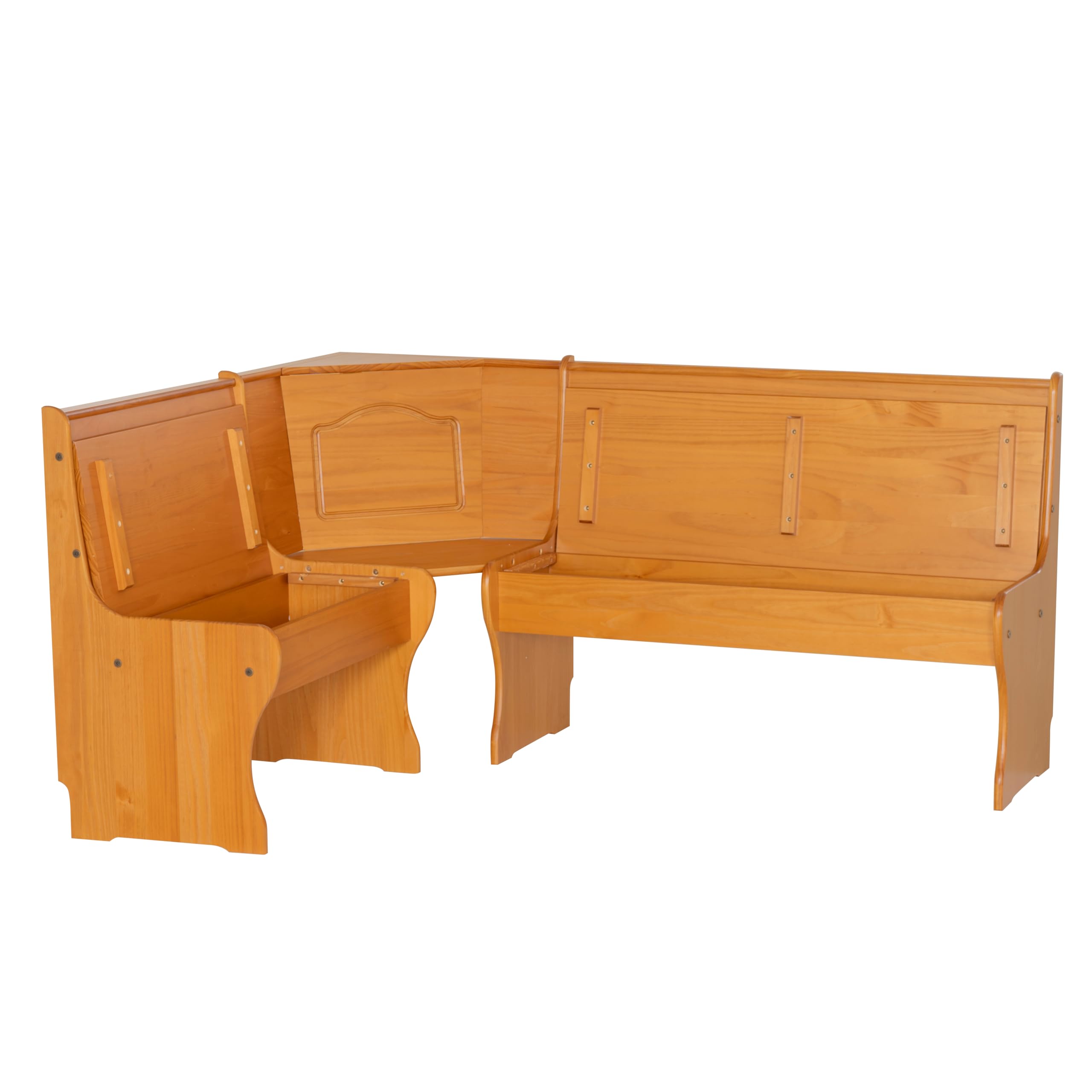 Linon Chelsea Kitchen-Nook Corner Unit, Natural