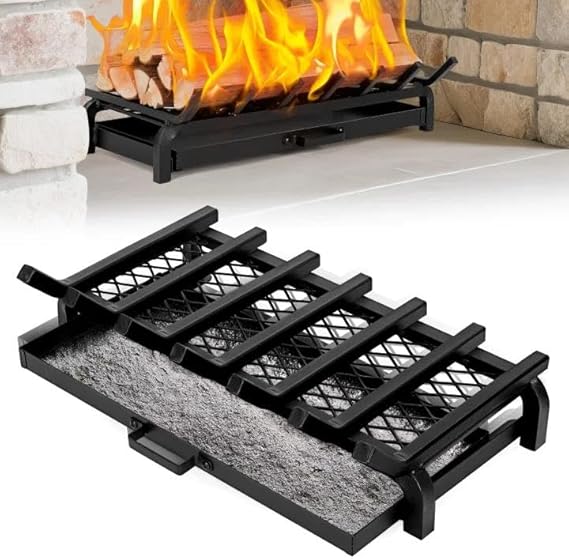 Fireplace Grate with Ember & Ash Tray
