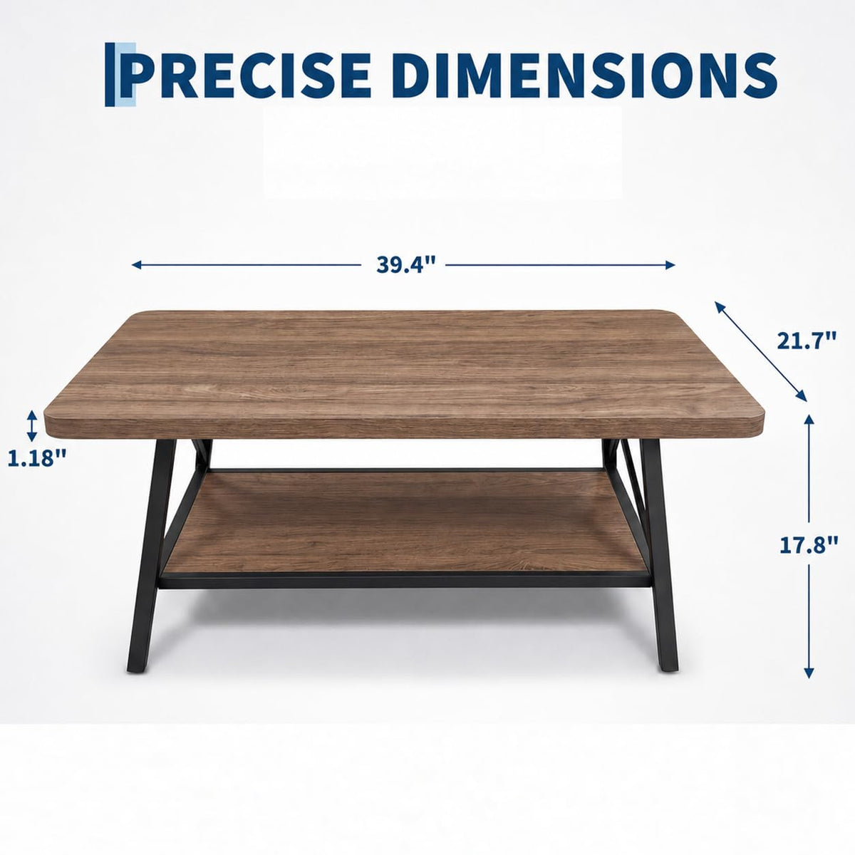 Industrial Two-Tier Coffee Table